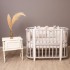 Кроватка MALIKA VERONA 4 в 1 серый, стойки белые
