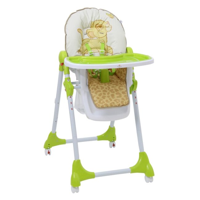 Стульчик для кормления Polini kids Disney baby 470 Король лев, зеленый Стульчик для кормления Polini kids Disney baby 470 Король лев, зеленый