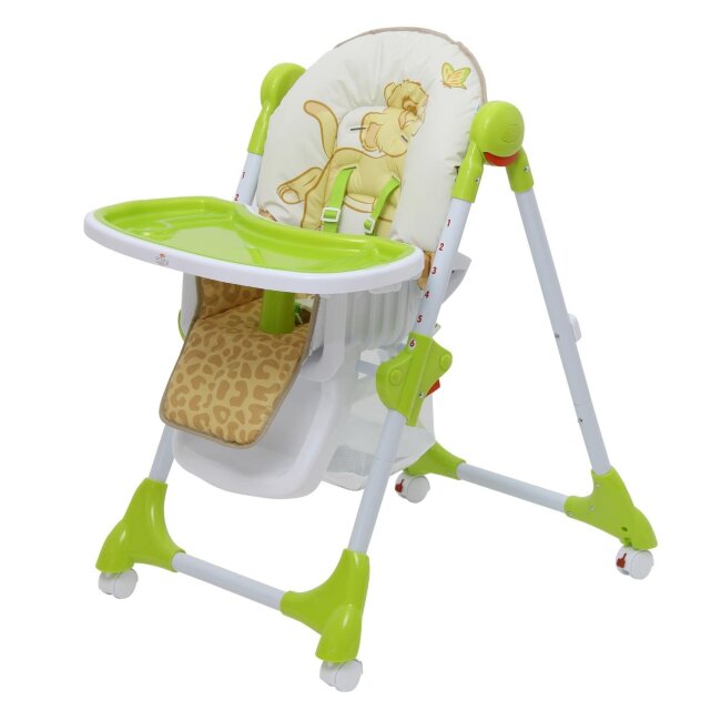 Стульчик для кормления Polini kids Disney baby 470 Король лев, зеленый Стульчик для кормления Polini kids Disney baby 470 Король лев, зеленый