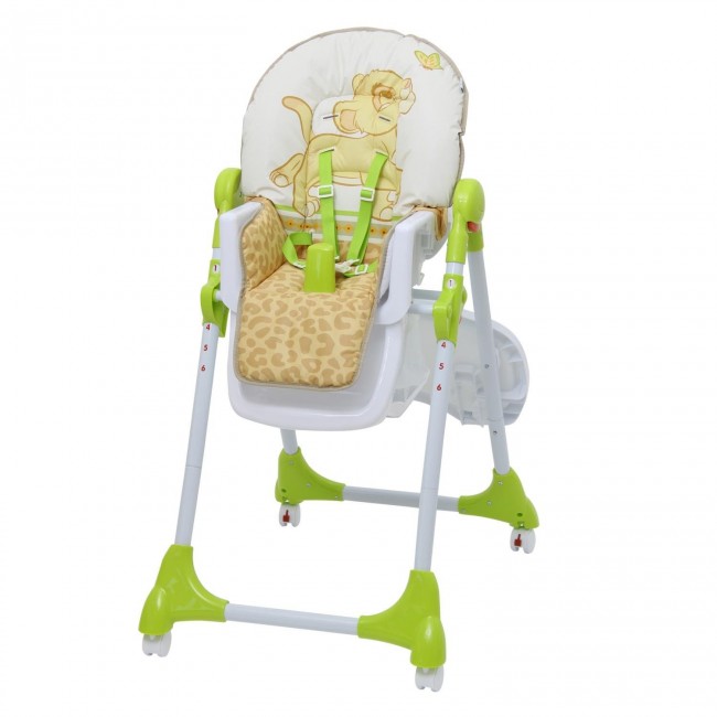 Стульчик для кормления Polini kids Disney baby 470 Король лев, зеленый Стульчик для кормления Polini kids Disney baby 470 Король лев, зеленый