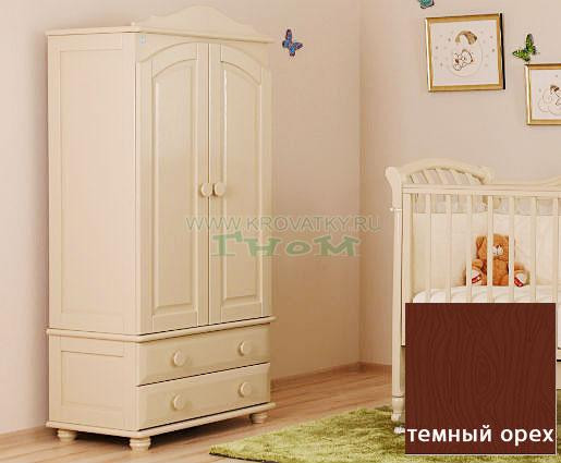 Шкаф для одежды детский Кубаньлесстрой БИ 01 темный орех